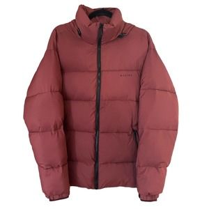 NWT Mazine Purple Full Zip Hooded Long Puffer Coat Women’s Size Large